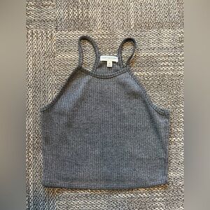 Earthbound Charcoal Ribbed Tank Top